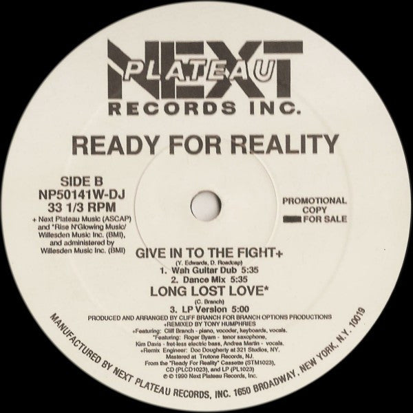 Ready For Reality : Give In To The Fight (12", Promo)