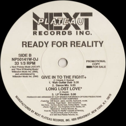 Ready For Reality : Give In To The Fight (12", Promo)