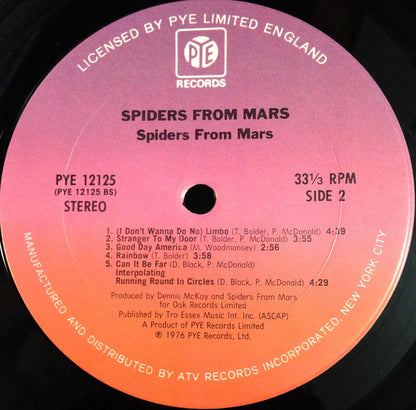 Spiders From Mars : Spiders From Mars (LP, Album)