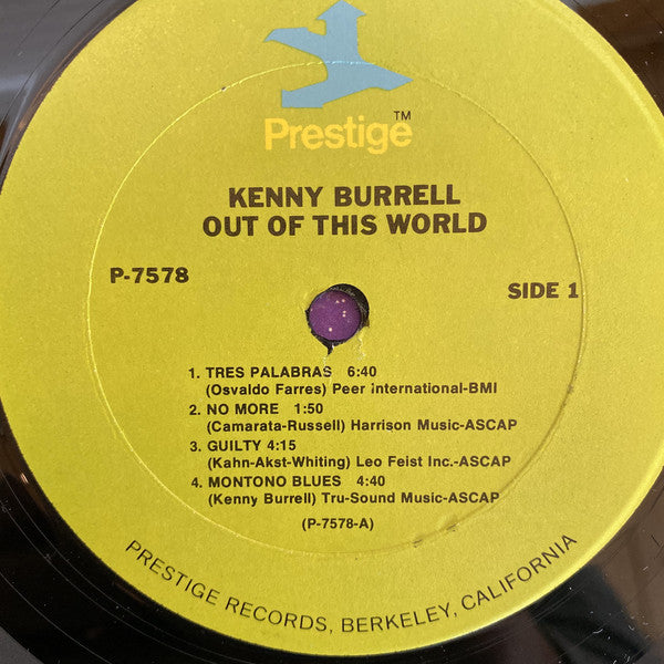 Kenny Burrell : Out Of This World (LP, Album, RE)
