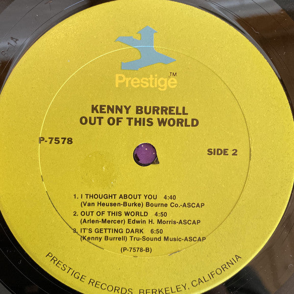 Kenny Burrell : Out Of This World (LP, Album, RE)