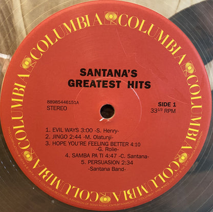 Santana : Greatest Hits (LP, Comp, RE, Cle)