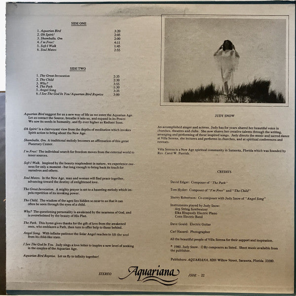 Judy Snow : Aquarian Bird (LP, Album)