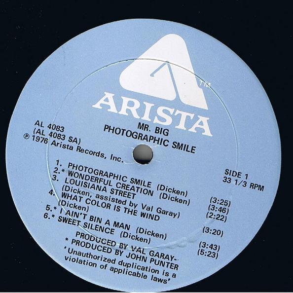 Mr Big : Photographic Smile (LP, Album)