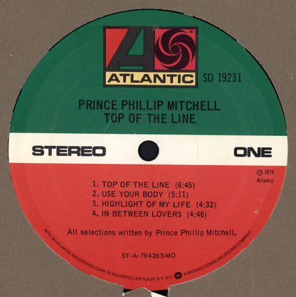 Phillip Mitchell : Top Of The Line (LP, Album, Mon)