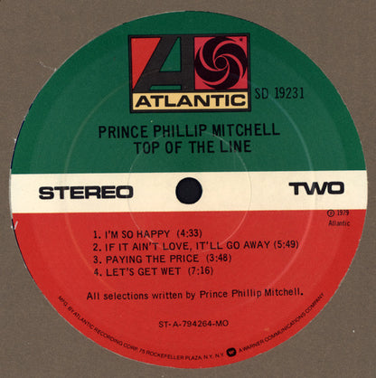 Phillip Mitchell : Top Of The Line (LP, Album, Mon)