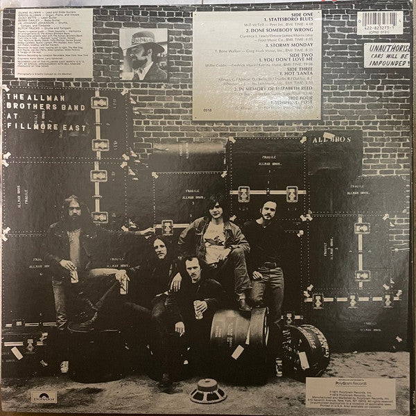 The Allman Brothers Band : The Allman Brothers Band At Fillmore East (2xLP, Album, RE)