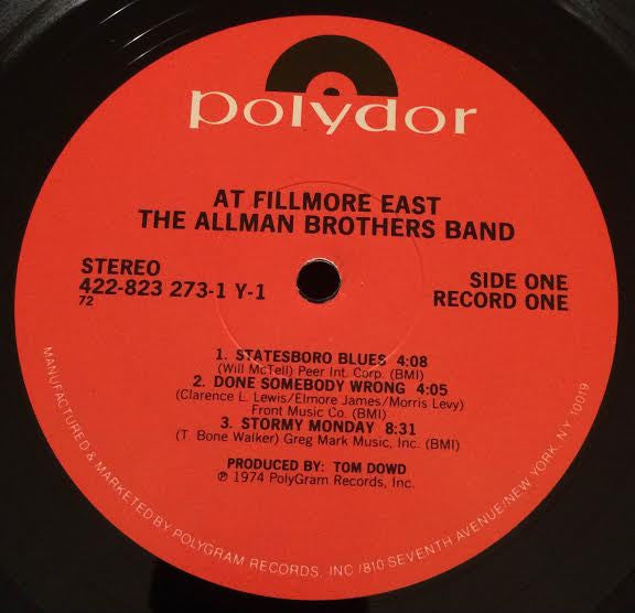 The Allman Brothers Band : The Allman Brothers Band At Fillmore East (2xLP, Album, RE)