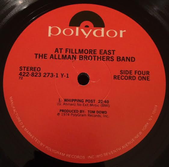 The Allman Brothers Band : The Allman Brothers Band At Fillmore East (2xLP, Album, RE)