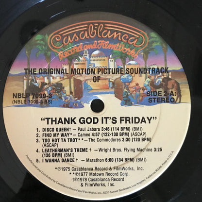 Various : Thank God It's Friday (The Original Motion Picture Soundtrack) (2xLP, Album, Fir + 12", S/Sided)