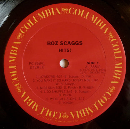 Boz Scaggs : Hits! (LP, Comp, RP, Ter)