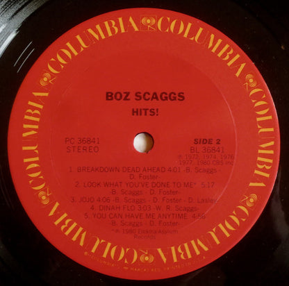 Boz Scaggs : Hits! (LP, Comp, RP, Ter)