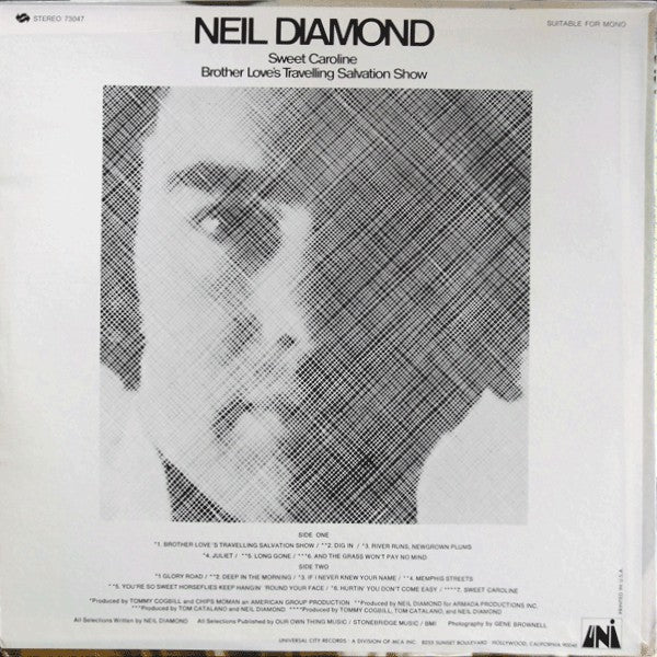 Neil Diamond : Brother Love's Travelling Salvation Show / Sweet Caroline (LP, Album, RE, Mon)