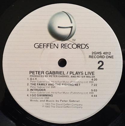 Peter Gabriel : Plays Live (2xLP, Album, Jac)