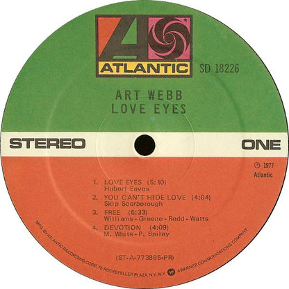 Art Webb : Love Eyes (LP, Album, PR )