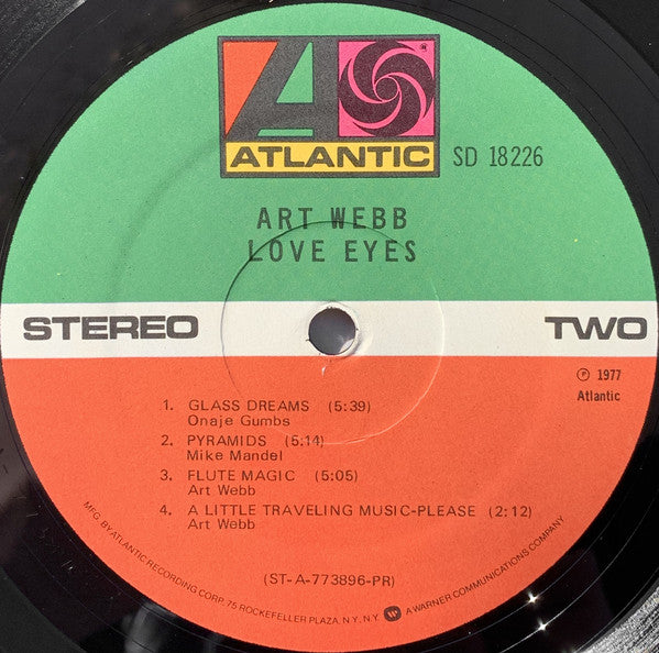 Art Webb : Love Eyes (LP, Album, PR )