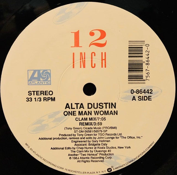 Alta Dustin : One Man Woman (12")