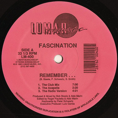 Fascination : Remember... (12")