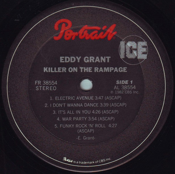 Eddy Grant : Killer On The Rampage (LP, Album, RE, Pit)
