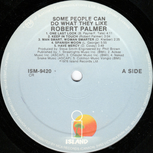 Robert Palmer : Some People Can Do What They Like (LP, Album)
