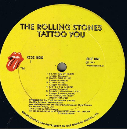 The Rolling Stones : Tattoo You (LP, Album, Imp)