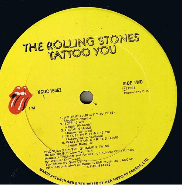 The Rolling Stones : Tattoo You (LP, Album, Imp)