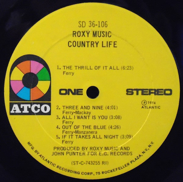 Roxy Music : Country Life (LP, Album, RE, Cen)