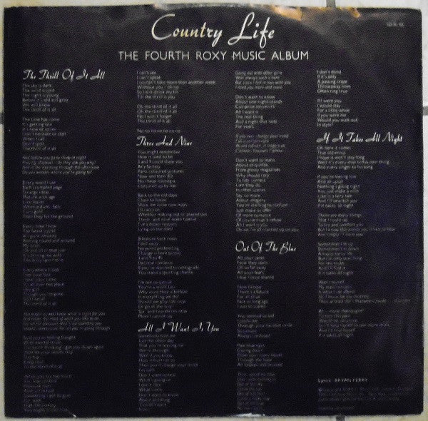 Roxy Music : Country Life (LP, Album, RE, Cen)