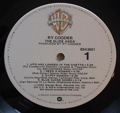 Ry Cooder : The Slide Area (LP, Album, Win)
