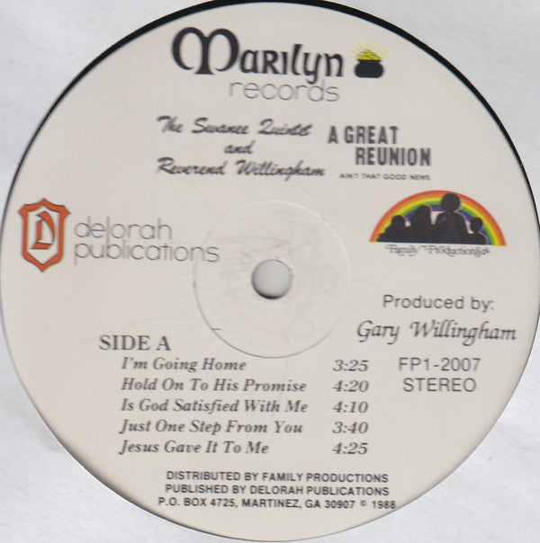 The Swanee Quintet And Reverend Willingham : A Great Reunion Ain't That Good News (LP, Album)