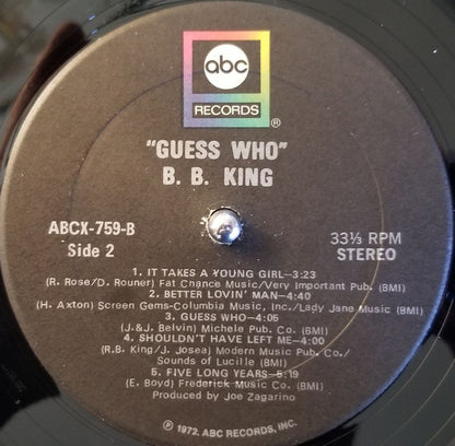 B.B. King : Guess Who (LP, Album, Club)