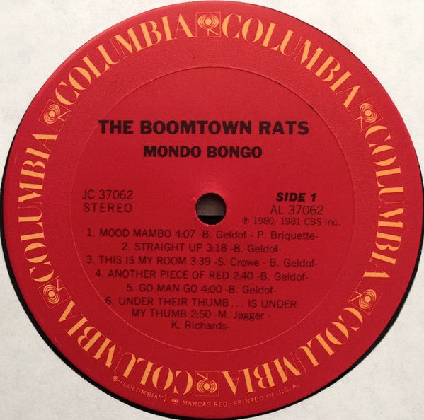 The Boomtown Rats : Mondo Bongo (LP, Album, Pit)
