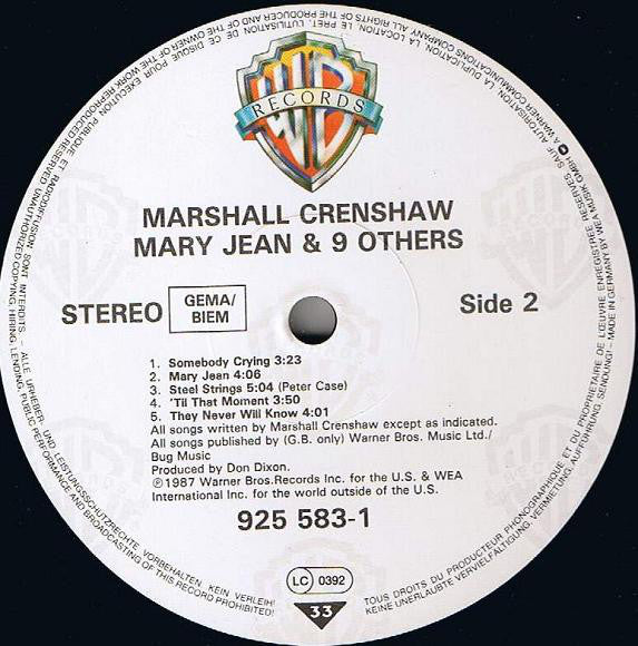 Marshall Crenshaw : Mary Jean & 9 Others (LP, Album)