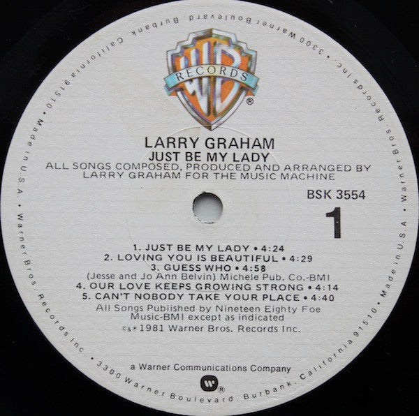 Larry Graham : Just Be My Lady (LP, Album)