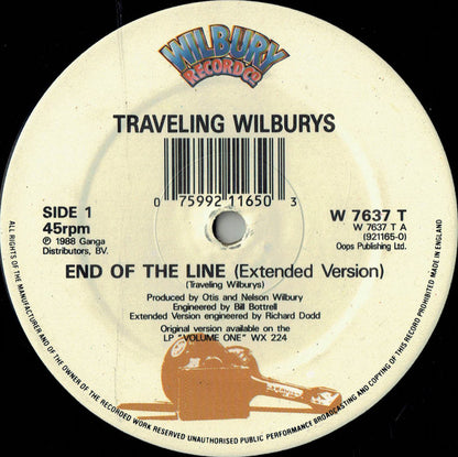 Traveling Wilburys : End Of The Line (12")