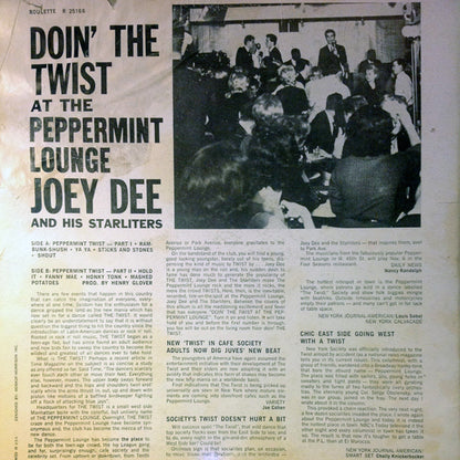 Joey Dee & The Starliters : Doin' The Twist At The Peppermint Lounge (LP, Album, Mono, Abb)