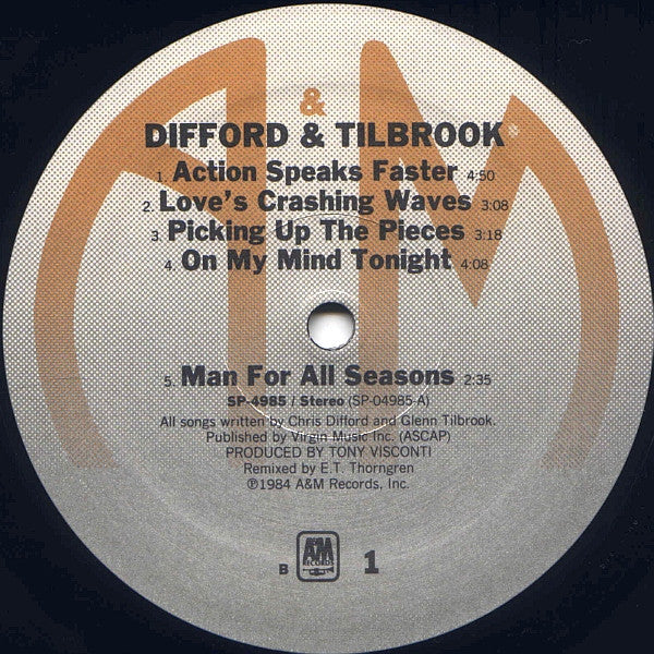 Difford & Tilbrook : Difford & Tilbrook (LP, Album, EMW)