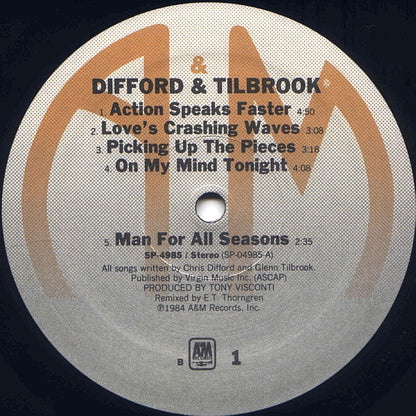 Difford & Tilbrook : Difford & Tilbrook (LP, Album, EMW)