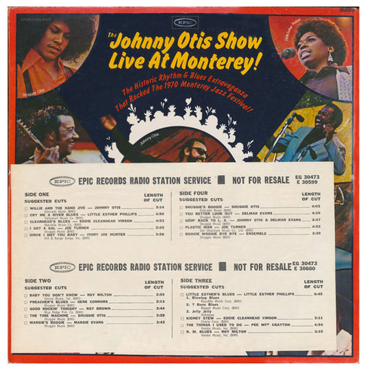 The Johnny Otis Show : The Johnny Otis Show Live At Monterey! (2xLP, Album, Promo)