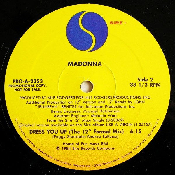 Madonna : Dress You Up (12", Promo)