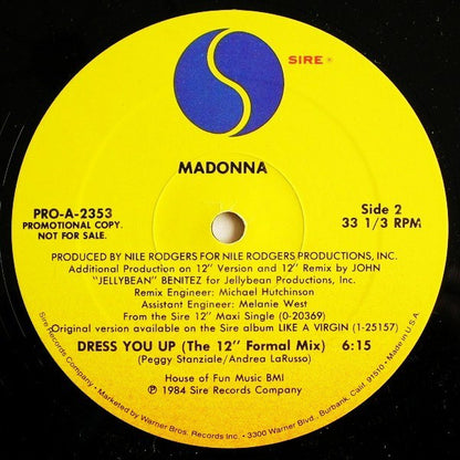 Madonna : Dress You Up (12", Promo)