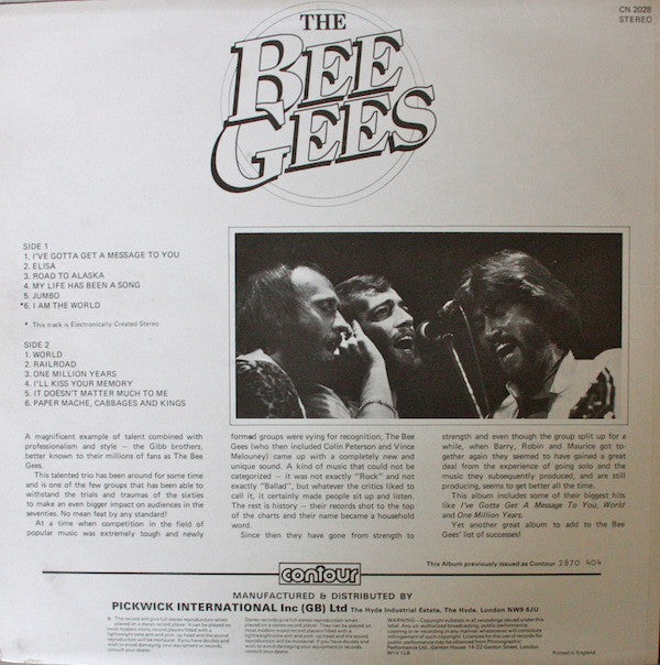 Bee Gees : I've Gotta Get A Message To You (LP, Album, Comp, RE)