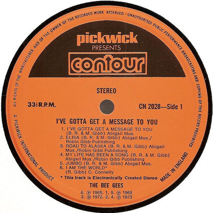 Bee Gees : I've Gotta Get A Message To You (LP, Album, Comp, RE)