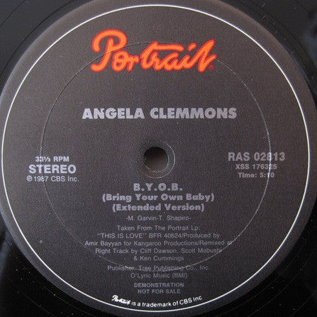 Angela Clemmons : B.Y.O.B. (Bring Your Own Baby) (12", Promo)