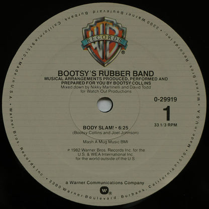Bootsy's Rubber Band : Body Slam! (12", Single, All)