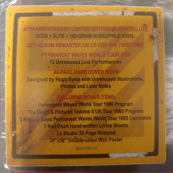 Rush : Permanent Waves (Box, Dlx, Ltd, 40t + 2xCD, Album, Dlx, RE, RM + 3x)