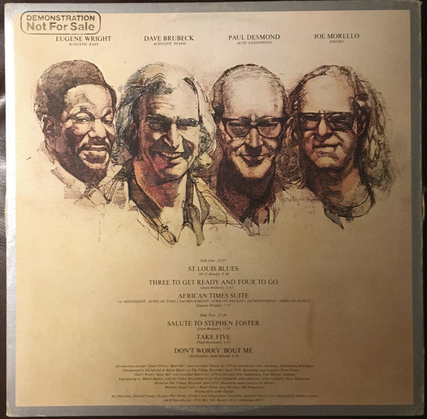 The Dave Brubeck Quartet : 25th Anniversary Reunion (LP, Album, Mixed, Promo, Ter)