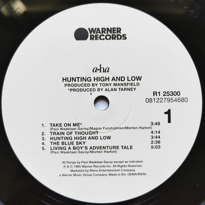 a-ha : Hunting High And Low (LP, Album, RE, RM)