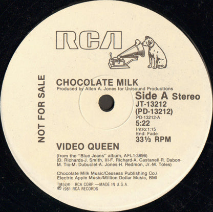 Chocolate Milk (2) : Video Queen (12", Mono, Promo)