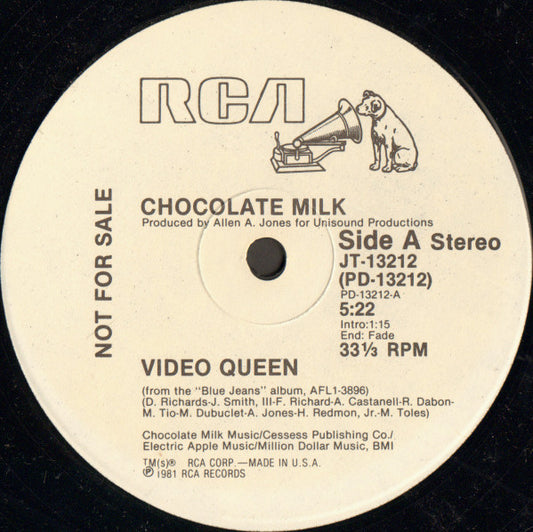 Chocolate Milk (2) : Video Queen (12", Mono, Promo)